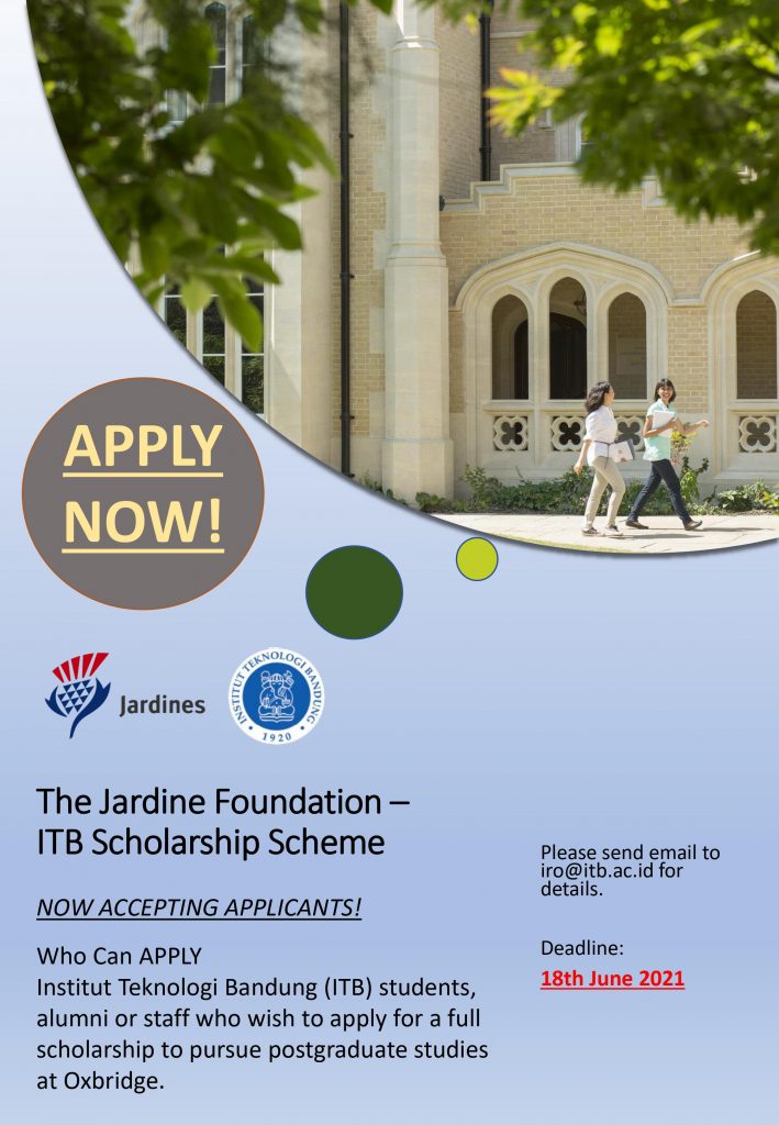 2022 Jardine Foundation – ITB Scheme – Program Studi Kimia ITB